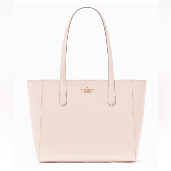 New Kate Spade Staci Medium Tote Saffiano Leather Powdered Sugar - Picture 1 of 5